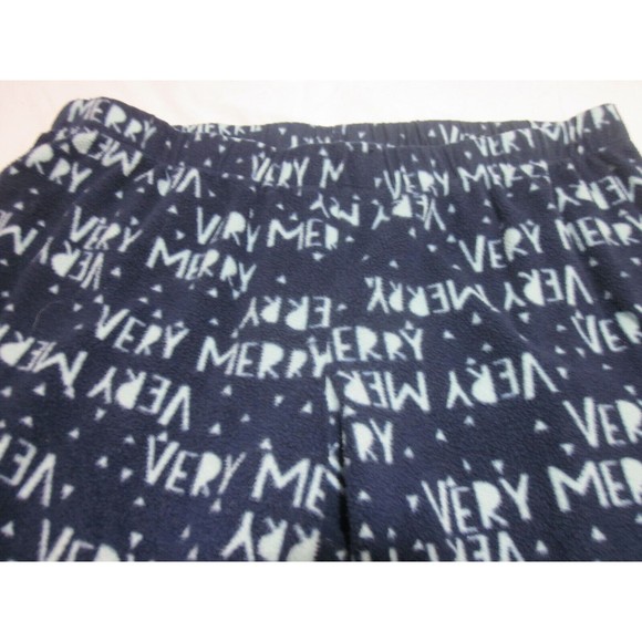 So intimates Fleece Pajama Christmas Very Merry Size Small Blue Elastic Waist - Picture 4 of 4